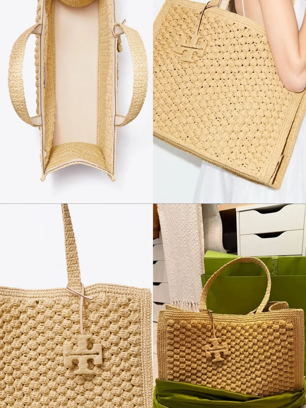 Tory Burch Natural Woven Straw Tote